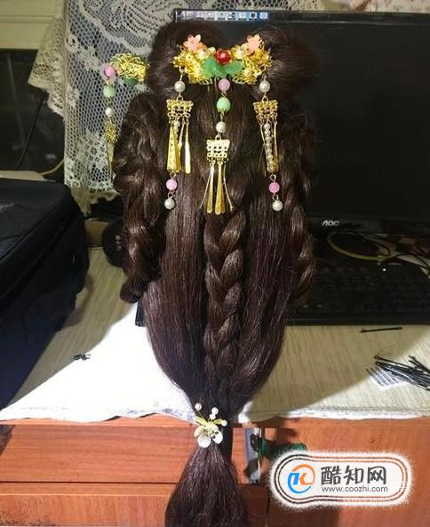 扎美丽的古装头发优质